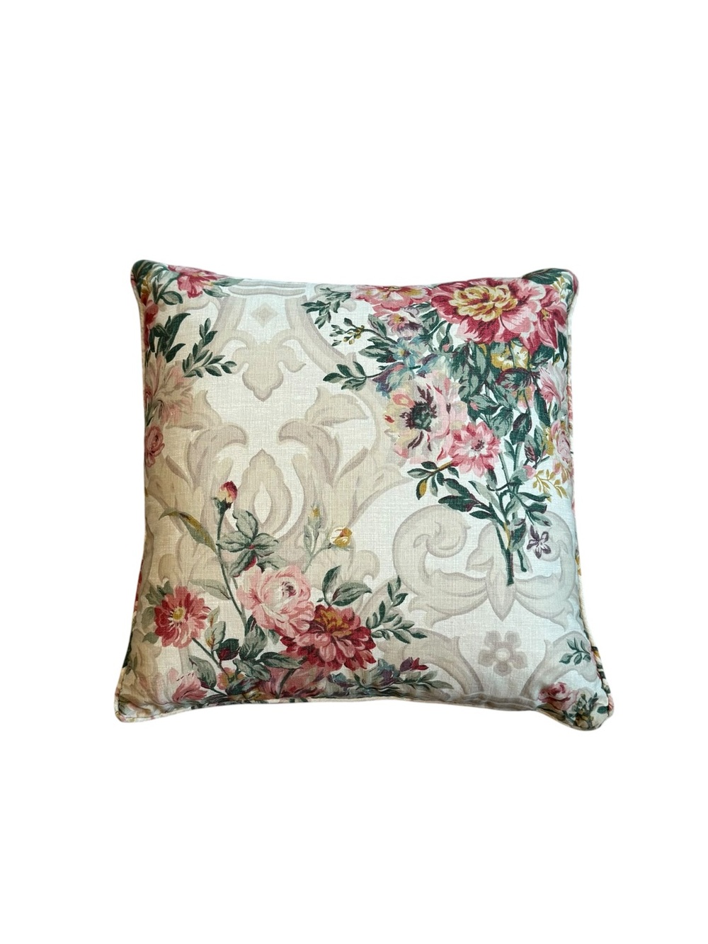 VTG Ralph Lauren Floral 21” Decorative Throw Pillow COVER ONLY Hydrangea READ - Picture 3 of 8